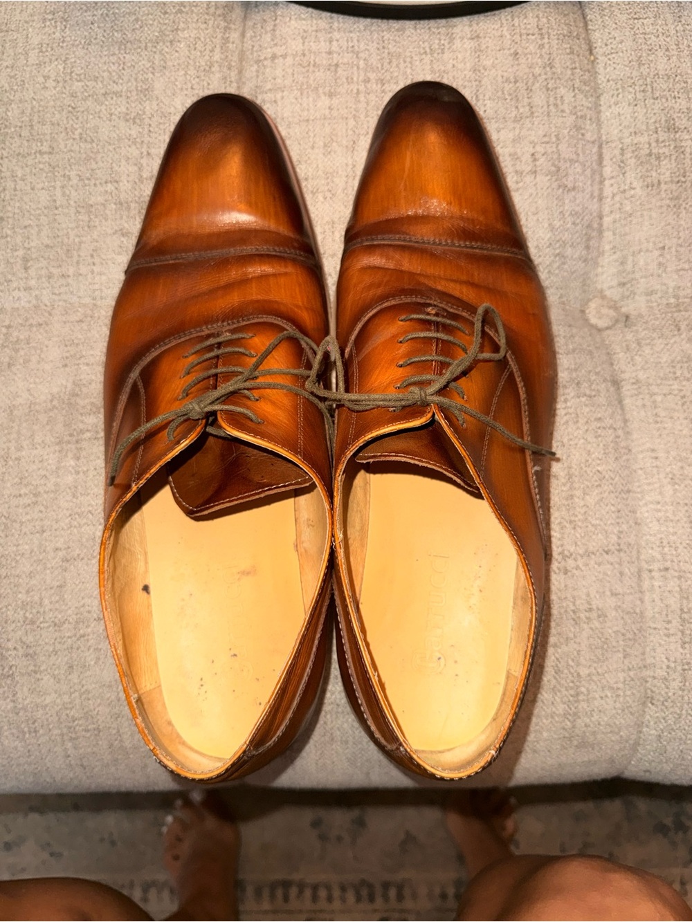 Carrucci Men’s Brown Leather Cap Toe Oxford Dress Shoes Size 13 EU 46 - Picture 7 of 8